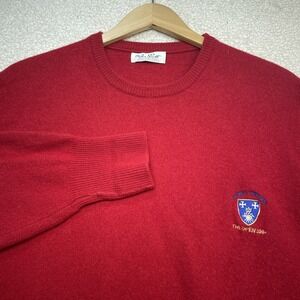 Peter Scott Lambswool Sweater Red Royal Troon The Open 2004 Scotland Mens XL